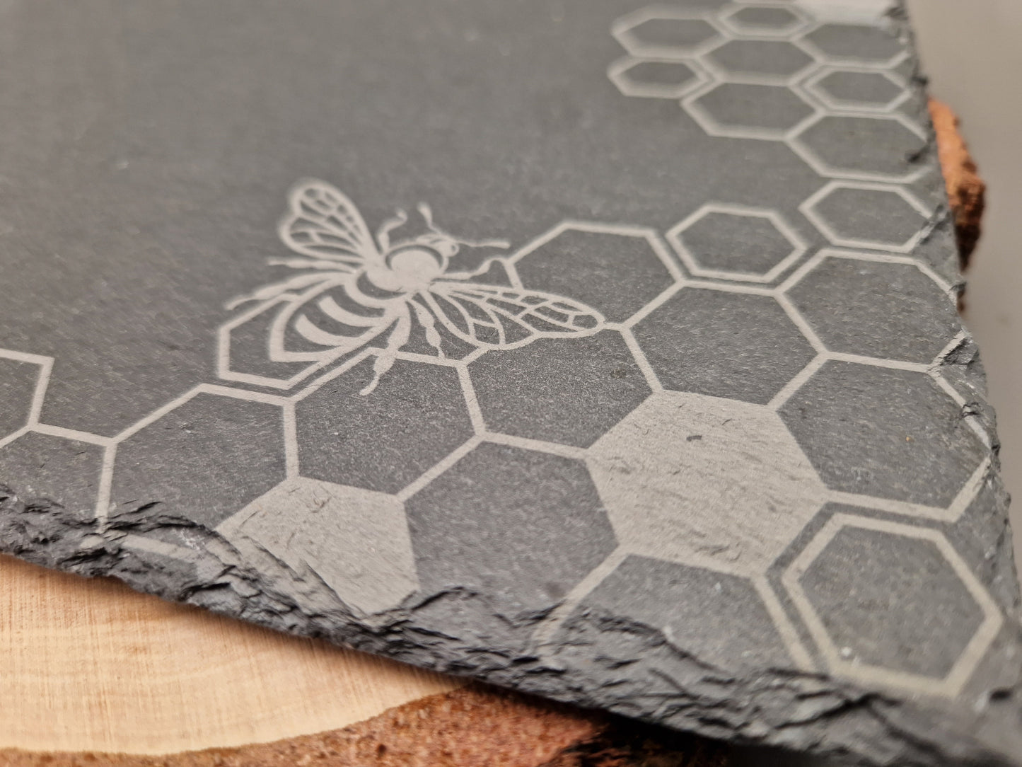 Geometric Bee Rectangle Slate Placemat