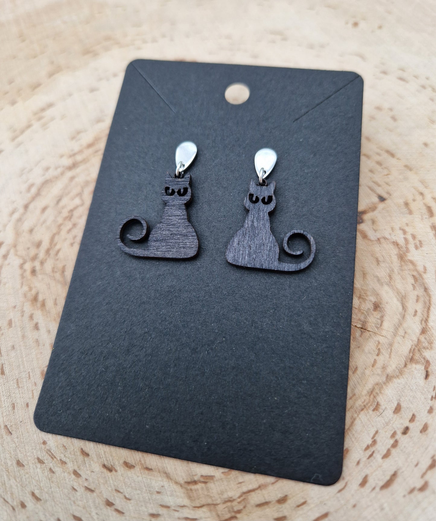 Curley Tail Cat Earrings