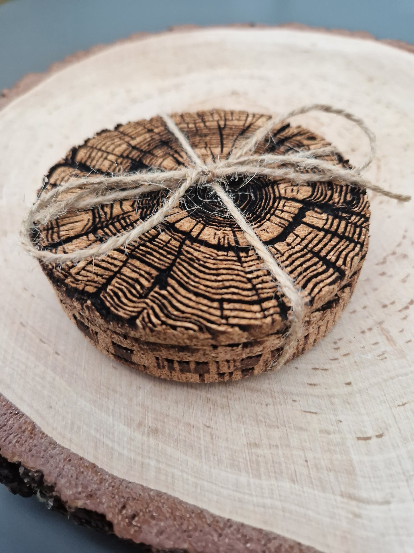 Tree Ring Cork Coaster