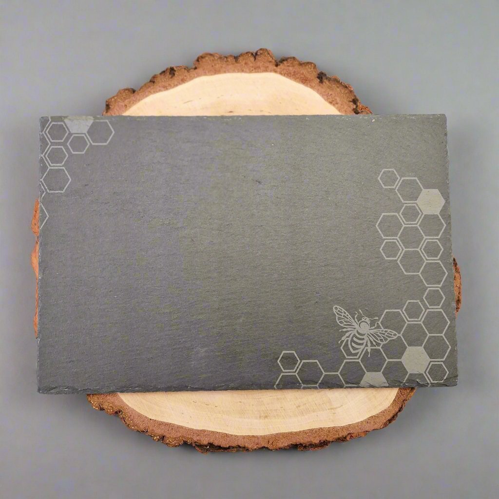 Geometric Bee Rectangle Slate Placemat