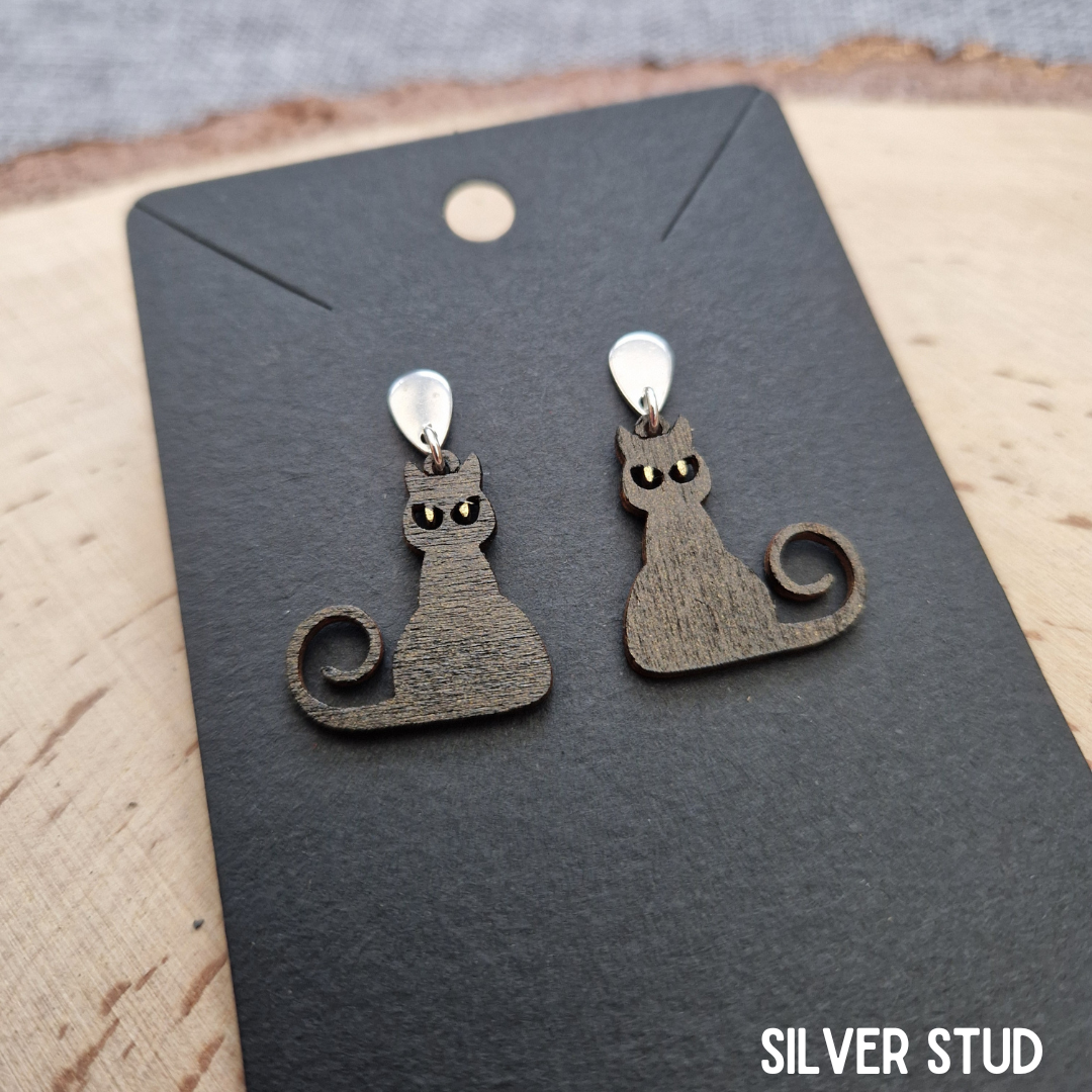 Curious Cat Earrings