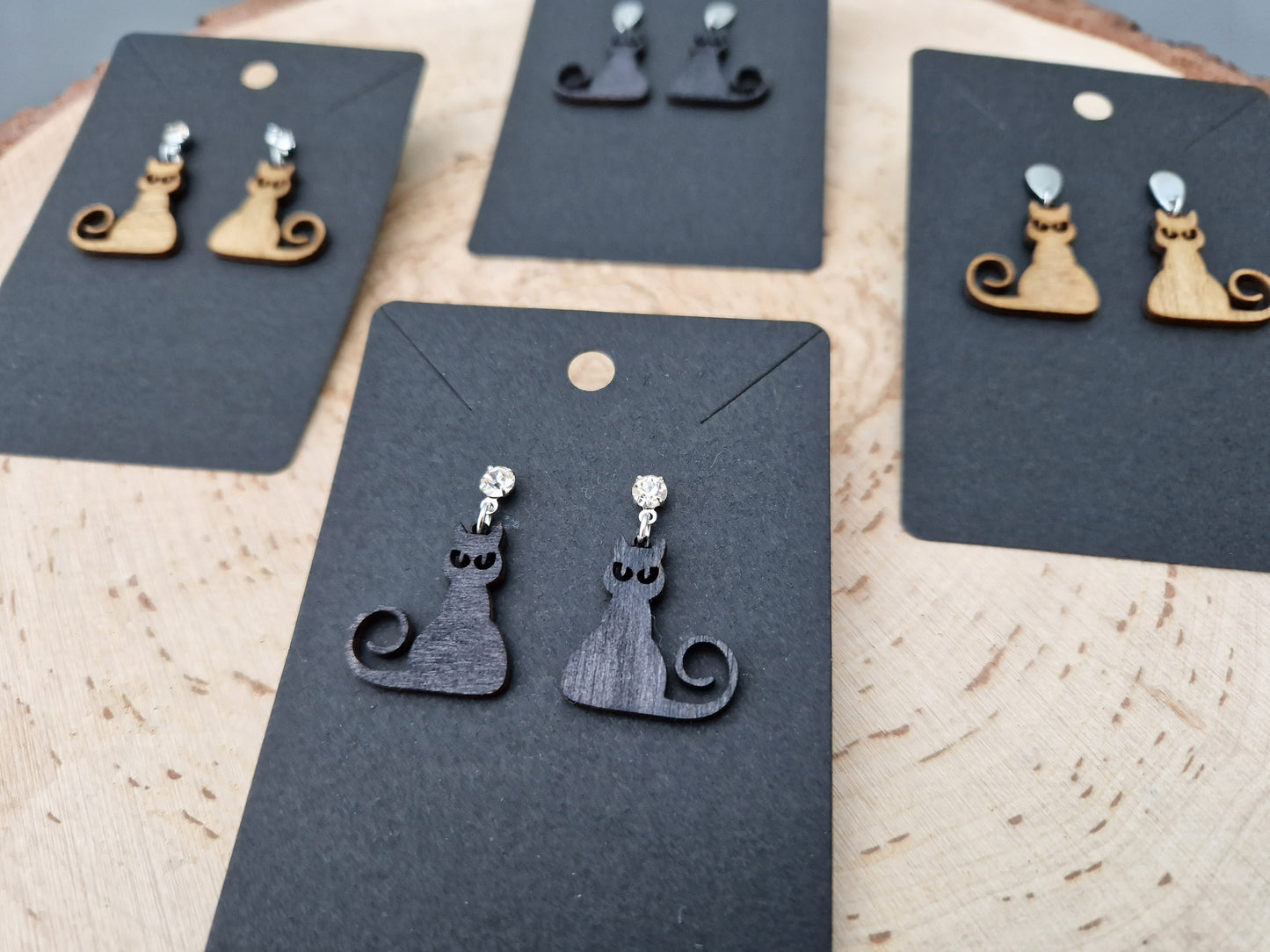 Curley Tail Cat Earrings