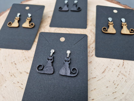 Curley Tail Cat Earrings
