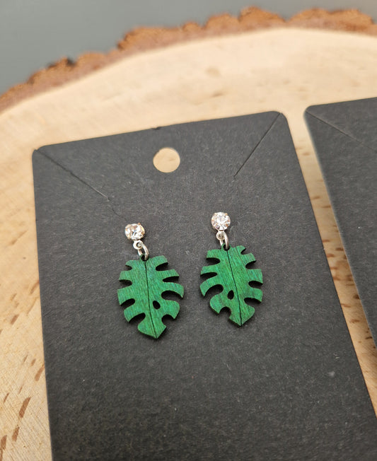 Tropical Leaf Earrings