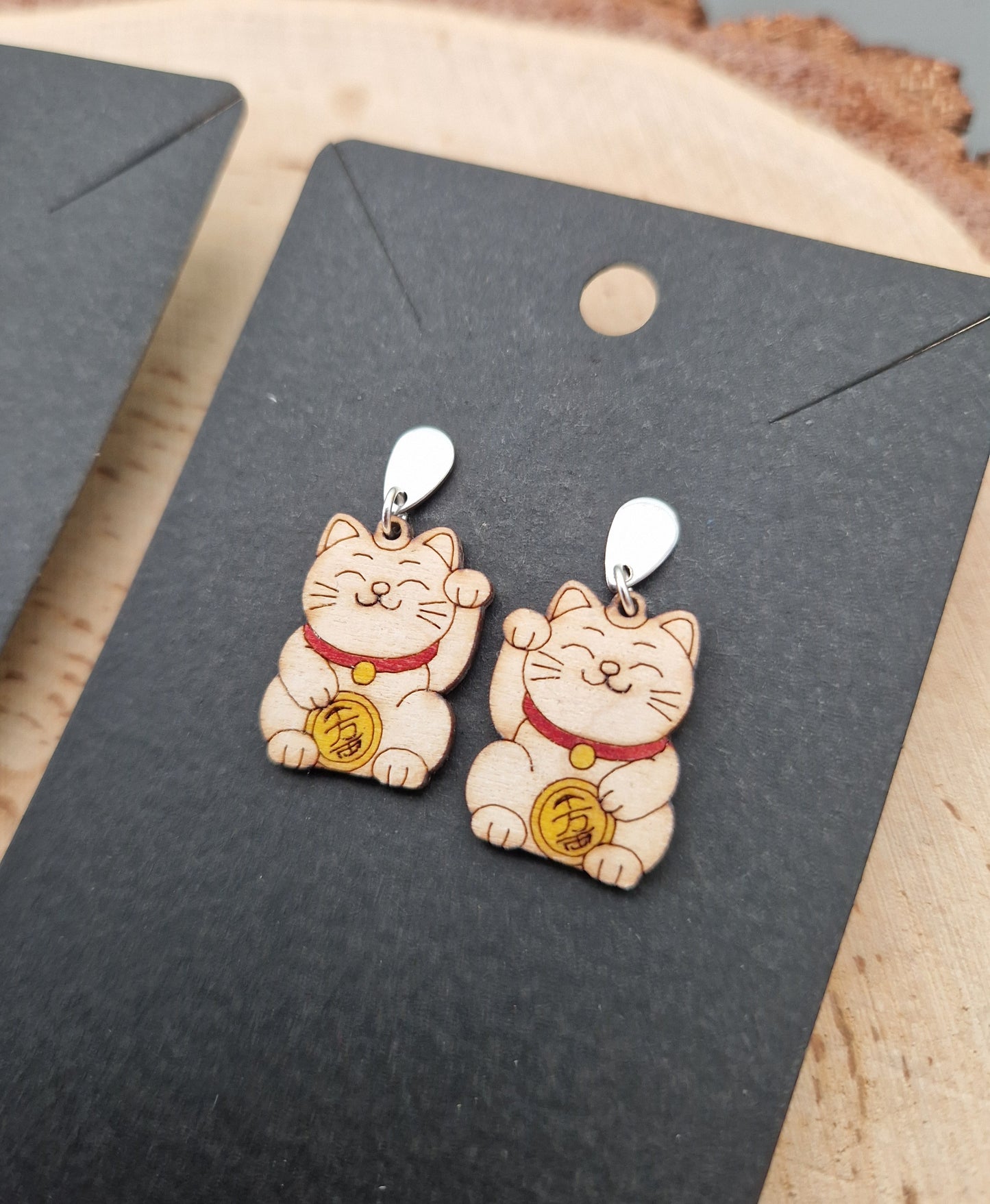 Lucky Cat Earrings