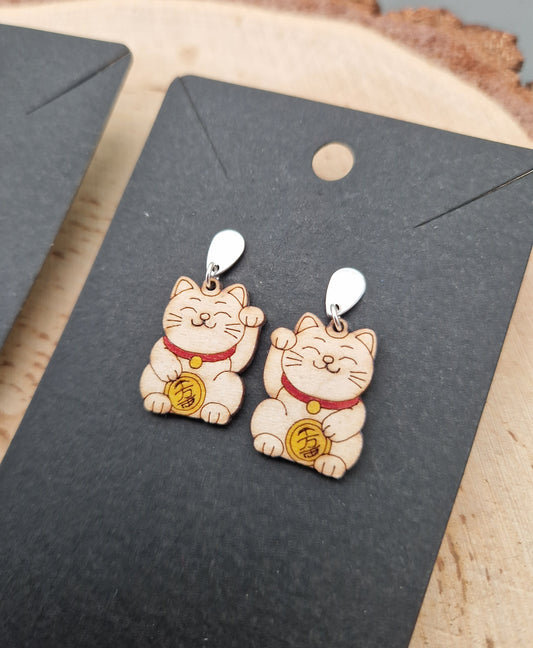 Lucky Cat Earrings