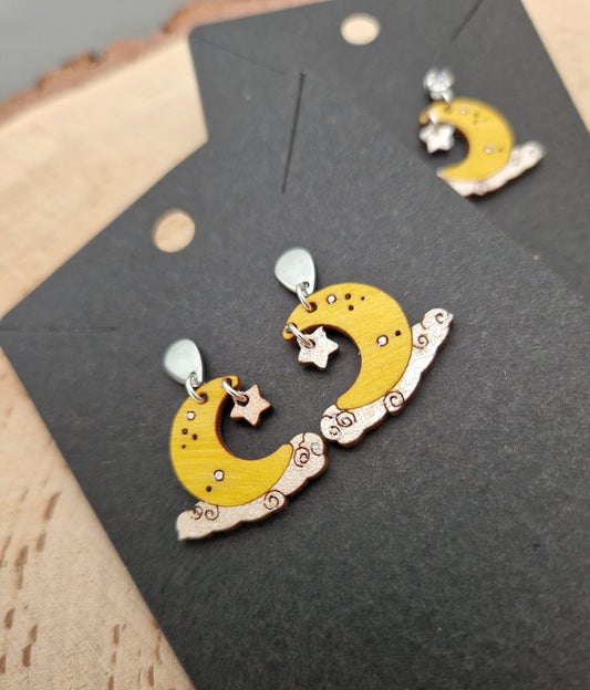 Moon and Stars Earrings