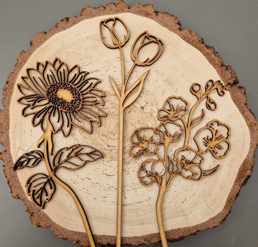 Summer Wooden Stem Flowers