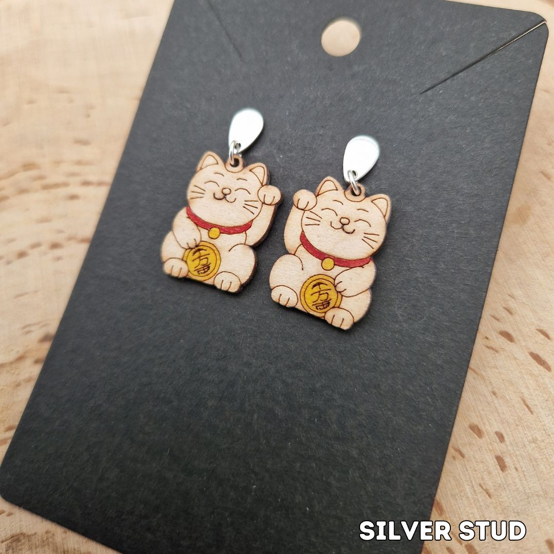 Lucky Cat Earrings