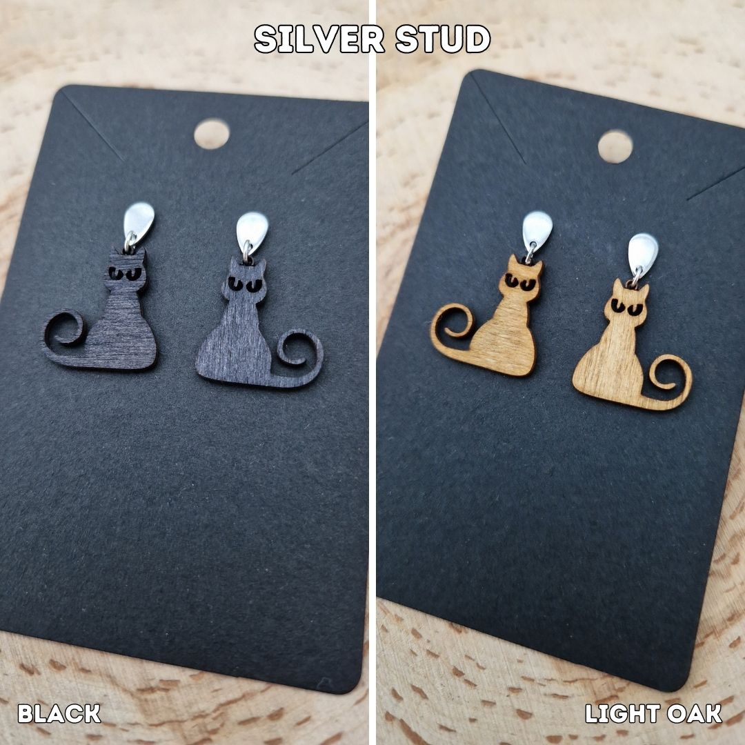 Curley Tail Cat Earrings