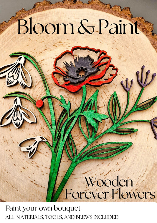 Bloom & Paint - Wooden Forever Flowers Workshop
