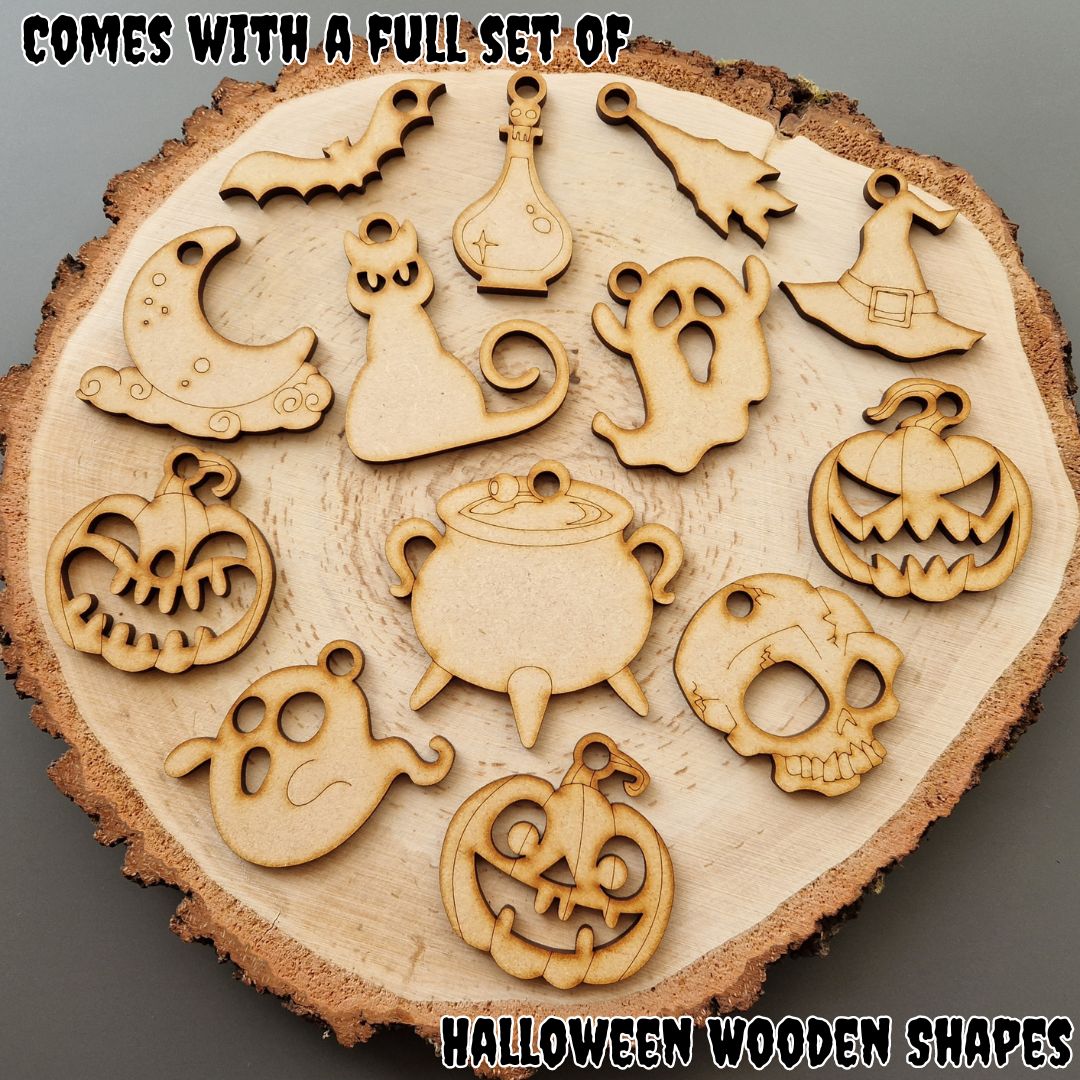 Haunted Hollow Tree and Halloween Hanging Decorations