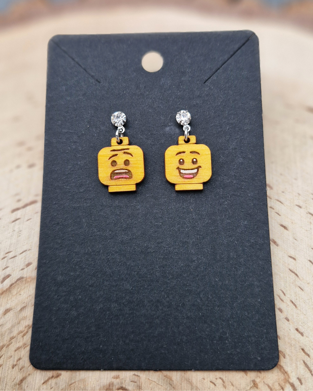 Minifigure Head Earrings