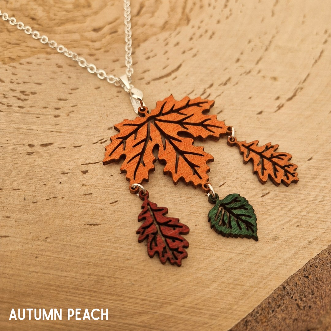 Maple Vein Leaf Drop Necklace