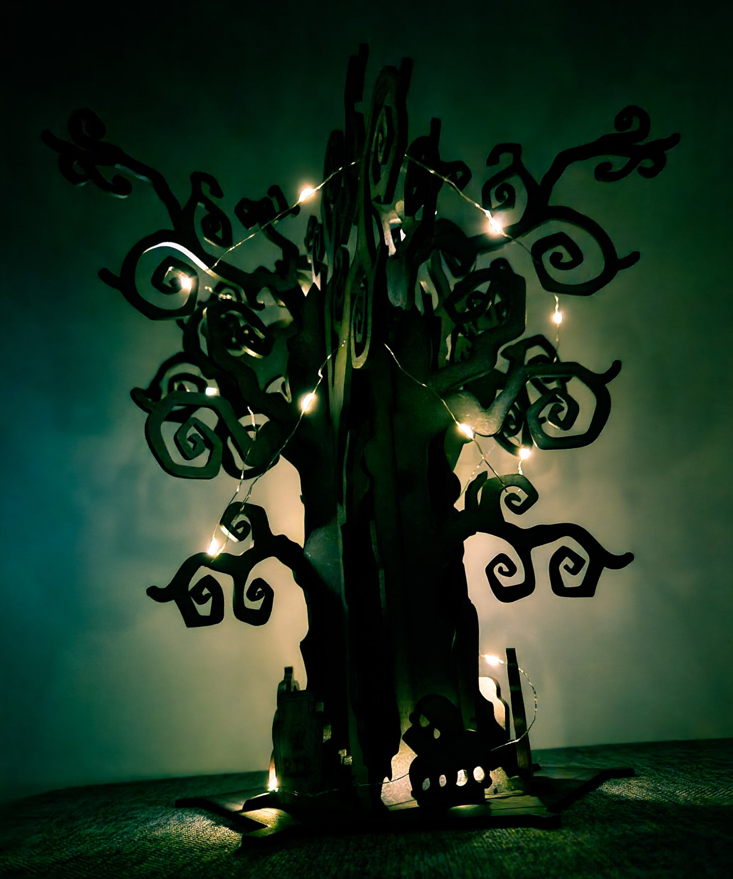 Haunted Hollow Tree and Halloween Hanging Decorations